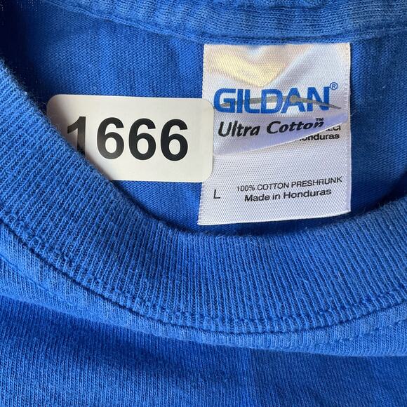 Gildan Men’s Long Sleeve T-shirt size L, Blue, Decade Of Dominance KU - Picture 6 of 7